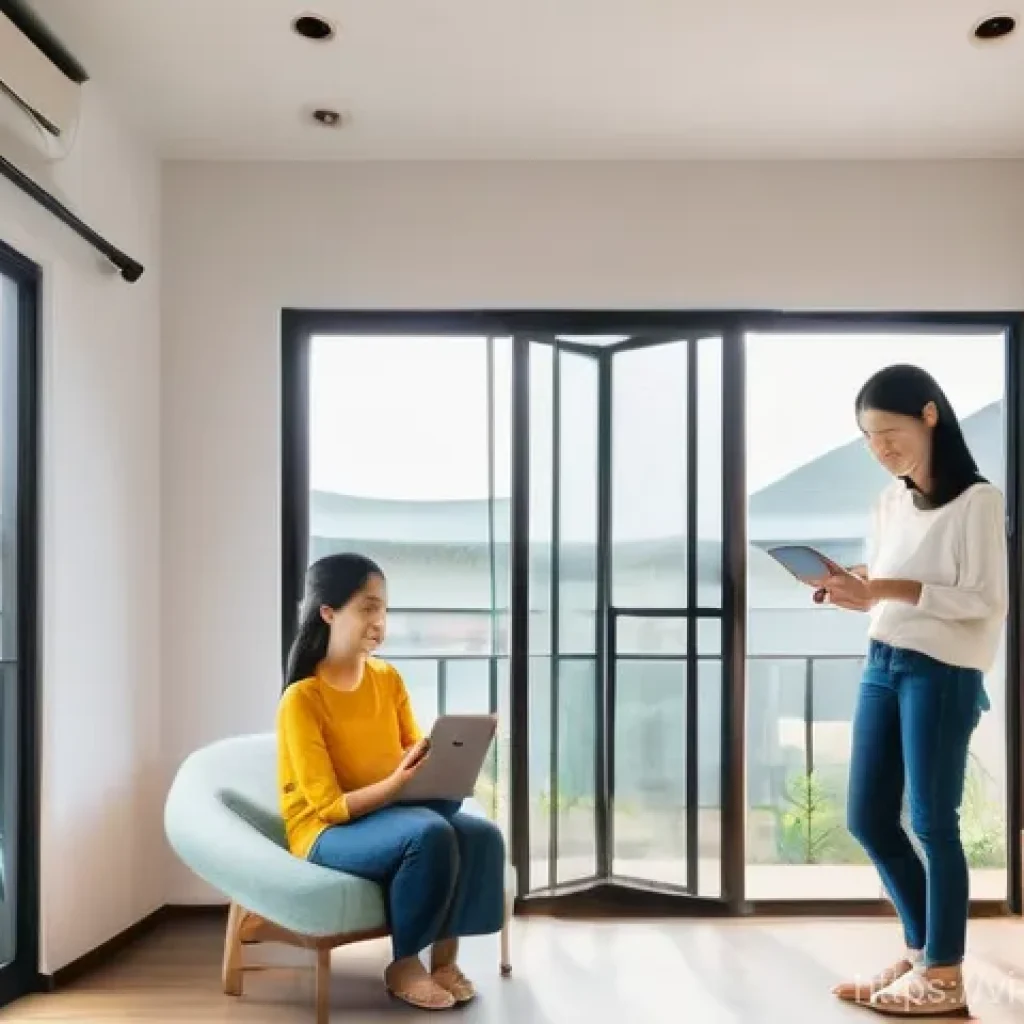 에너지 관리와 지속 가능성의 관계 - **Prompt:** "A brightly lit, modern Vietnamese family home interior, showcasing smart energy managem...
