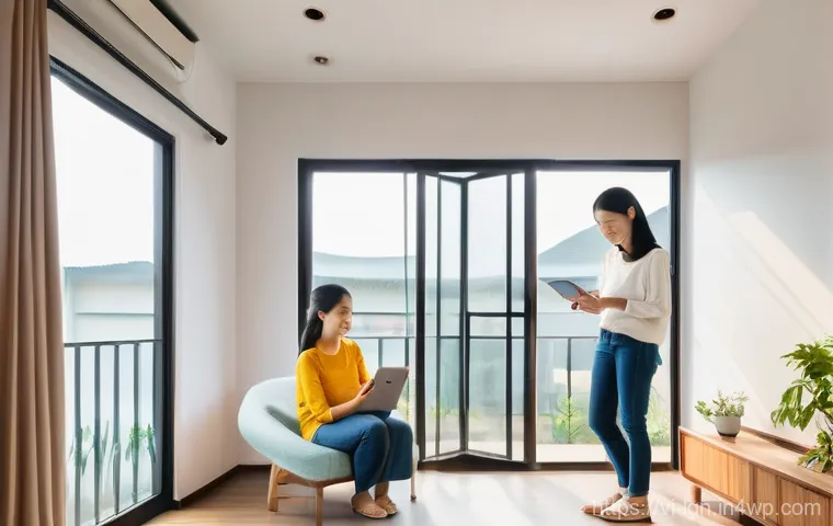 에너지 관리와 지속 가능성의 관계 - **Prompt:** "A brightly lit, modern Vietnamese family home interior, showcasing smart energy managem...